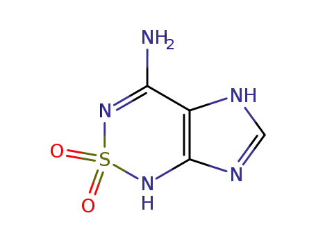 Molecular Structure of 61403-63-2 (4-amino-4aH-2lambda~4~-imidazo[4,5-c][1,2,6]thiadiazin-2-ol 2-oxide)