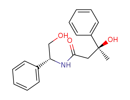 Molecular Structure of 87336-57-0 ((S)-3-Hydroxy-N-((R)-2-hydroxy-1-phenyl-ethyl)-3-phenyl-butyramide)