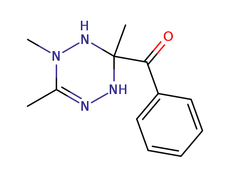Molecular Structure of 137257-19-3 (Methanone,
phenyl(1,2,3,4-tetrahydro-1,3,6-trimethyl-1,2,4,5-tetrazin-3-yl)-)