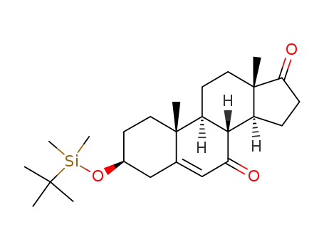 Molecular Structure of 157302-54-0 ((3β)-3-[[(1,1-dimethylethyl)dimethylsilyl]oxy]androst-5-ene-7,17-dione)