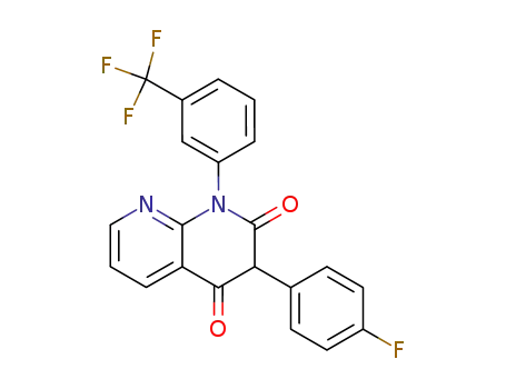 1,8-Naphthyridine-2,4(1H,3H)-dione,
3-(4-fluorophenyl)-1-[3-(trifluoromethyl)phenyl]-