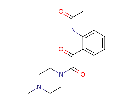 Molecular Structure of 81964-79-6 ((2-Acetamidophenyl)glyoxylsaeure-4-methylpiperazid)