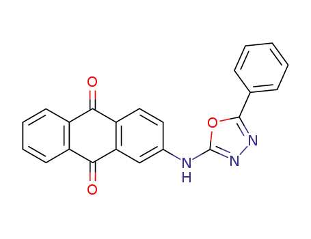 Molecular Structure of 143211-07-8 (9,10-Anthracenedione, 2-[(5-phenyl-1,3,4-oxadiazol-2-yl)amino]-)