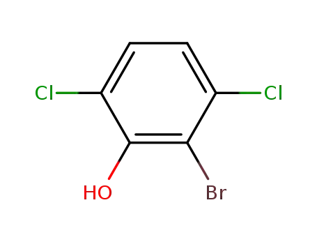Molecular Structure of 63862-91-9 (Phenol, 2-bromo-3,6-dichloro-)