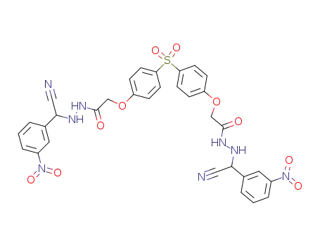p,p'-bis(α-cyano(3-nitrophenyl)methylhydrazinocarbonylmethoxy)diphenyl sulphone