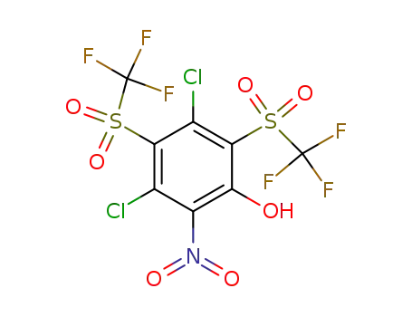 2,4-Bis(trifluoromethylsulfonyl)-3,5-dichloro-6-nitrophenol