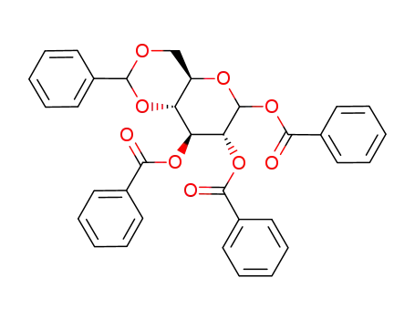 4,6-O-benzylidene-1,2,3-tri-O-benzoyl-D-glucopyranose
