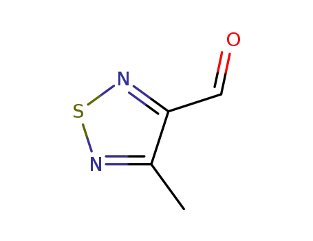 Molecular Structure of 90507-36-1 (1,2,5-Thiadiazole-3-carboxaldehyde, 4-methyl- (9CI))