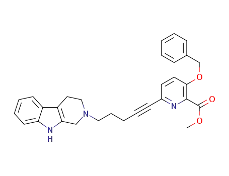 methyl 3-(benzyloxy)-6-(5-(3,4-dihydro-1H-pyrido[3,4-b]indol-2(9H)-yl)pent-1-ynyl)picolinate