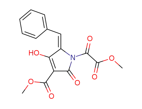 (E)-5-Benzyliden-4-hydroxy-1-methoxalyl-2-oxo-3-pyrrolin-3-carbonsaeuremethylester