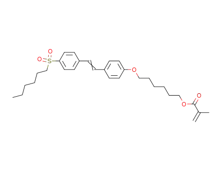 2-Methyl-acrylic acid 6-(4-{(E)-2-[4-(hexane-1-sulfonyl)-phenyl]-vinyl}-phenoxy)-hexyl ester
