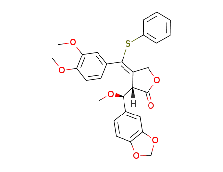 erythro-3-(3'',4''-dimethoxy-α-phenylthiobenzylidene)-2-(α-methoxy-3',4'-methylenedioxybenzyl)-γ-butyrolactone