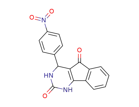 Molecular Structure of 21164-08-9 (1H-Indeno[1,2-d]pyrimidine-2,5-dione, 3,4-dihydro-4-(4-nitrophenyl)-)
