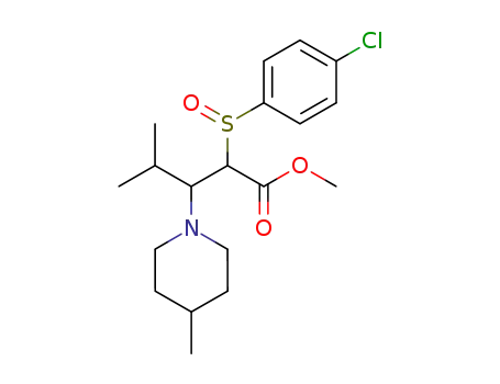 methyl 2-(p-chlorophenylsulphinyl)-4-methyl-3-(4-methylpiperidino)pentanoate