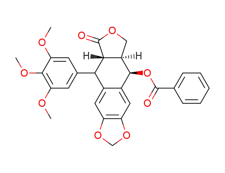 4-benzoyloxy-3-hydroxymethyl-6,7-methylenedioxy-1-(3',4',5'-trimethoxyphenyl)-1,2,3,4-tetrahydro-2-naphthoic acid γ-lactone
