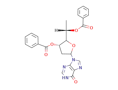 9-(3,5-di-O-benzoyl-2,6-dideoxy-α,β-L-lyxo-hexofuranosil)hypoxanthine