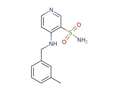 Molecular Structure of 76255-09-9 (4-(3-Methyl-benzylamino)-pyridine-3-sulfonic acid amide)