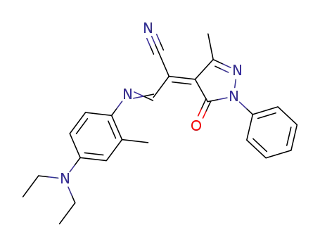3-[(E)-4-Diethylamino-2-methyl-phenylimino]-2-[3-methyl-5-oxo-1-phenyl-1,5-dihydro-pyrazol-(4E)-ylidene]-propionitrile