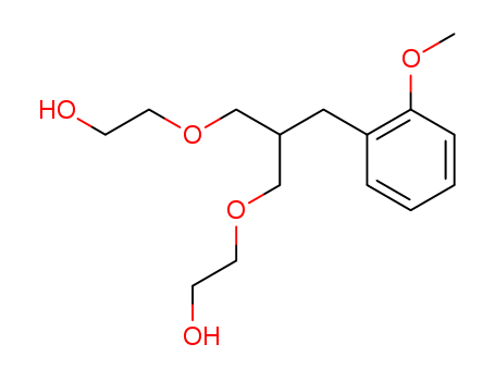 Molecular Structure of 113423-90-8 (Ethanol, 2,2'-[[2-[(2-methoxyphenyl)methyl]-1,3-propanediyl]bis(oxy)]bis-)