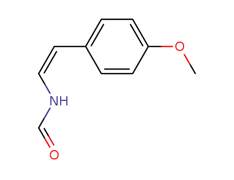 Molecular Structure of 118653-34-2 (Formamide, N-[(1Z)-2-(4-methoxyphenyl)ethenyl]-)