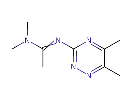 Molecular Structure of 61139-94-4 (Ethanimidamide, N'-(5,6-dimethyl-1,2,4-triazin-3-yl)-N,N-dimethyl-)
