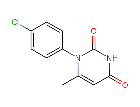Molecular Structure of 38507-36-7 (2,4(1H,3H)-Pyrimidinedione, 1-(4-chlorophenyl)-6-methyl-)