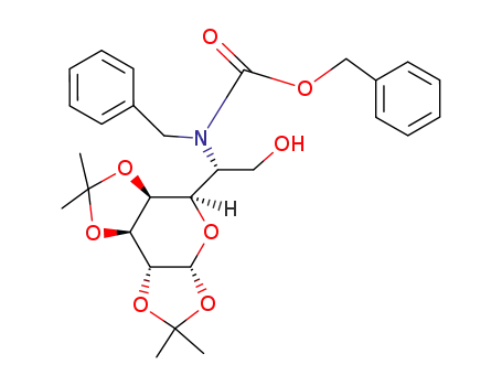 Benzyl-[(R)-2-hydroxy-1-((3aR,5R,5aS,8aS,8bR)-2,2,7,7-tetramethyl-tetrahydro-bis[1,3]dioxolo[4,5-b;4',5'-d]pyran-5-yl)-ethyl]-carbamic acid benzyl ester