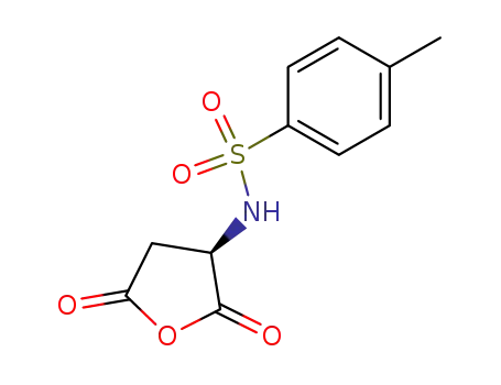 Molecular Structure of 652976-66-4 (Benzenesulfonamide, 4-methyl-N-[(3R)-tetrahydro-2,5-dioxo-3-furanyl]-)