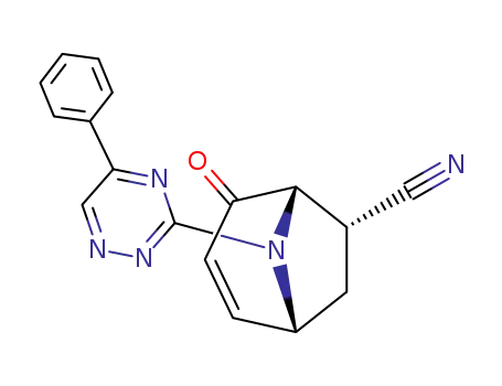 2-oxo-8-(5-phenyl-1,2.4-triazin-3-yl)-8-azabicyclo<3.2.1>oct-3-ene-7-endo-carbonitrile