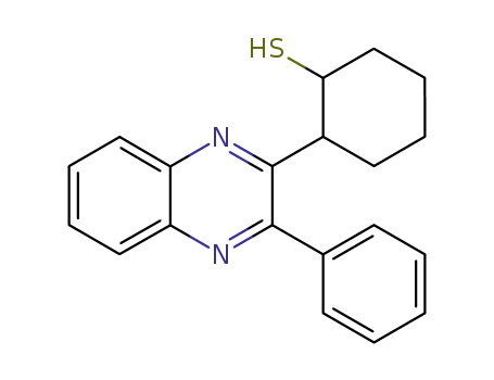 Cyclohexanethiol, 2-(3-phenyl-2-quinoxalinyl)-