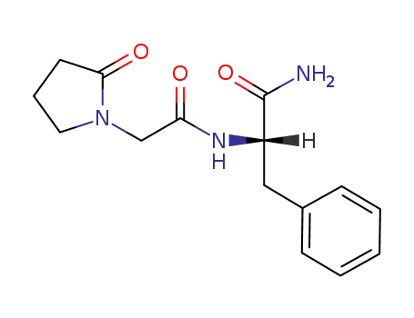 1-Pyrrolidineacetamide,
N-[2-amino-2-oxo-1-(phenylmethyl)ethyl]-2-oxo-, (S)-