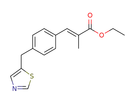 ethyl (E)-2-mehtyl-3-<4-(thiazol-5-ylmethyl)phenyl>-2-propenoate