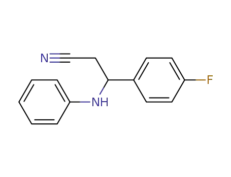 Molecular Structure of 145134-46-9 (3-Anilino-3-(4-fluorphenyl)-propionsaeurenitril)