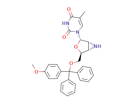 1-(5-O-para-monomethoxytrityl-2,3-dideoxy-epimino-α-D-ribofuranosyl)thymine