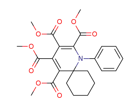 Molecular Structure of 91029-23-1 (1-Azaspiro[5.5]undeca-2,4-diene-2,3,4,5-tetracarboxylic acid,
1-phenyl-, tetramethyl ester)