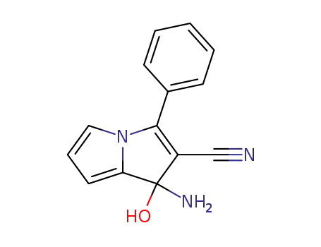 1-Amino-1-hydroxy-3-phenyl-1H-pyrrolizin-2-carbonitril