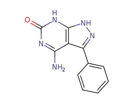 6H-Pyrazolo[3,4-d]pyrimidin-6-one, 4-amino-1,5-dihydro-3-phenyl-