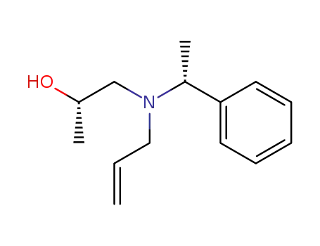 Molecular Structure of 150302-31-1 ((S)-1-[Allyl-((R)-1-phenyl-ethyl)-amino]-propan-2-ol)