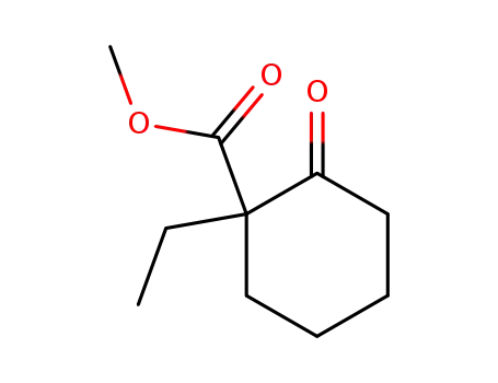Molecular Structure of 119785-65-8 (2-ethyl-2-(methoxycarbonyl)cyclohexanone)