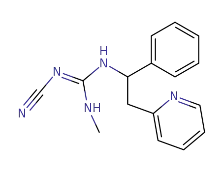 Guanidine, N-cyano-N'-methyl-N''-[1-phenyl-2-(2-pyridinyl)ethyl]-