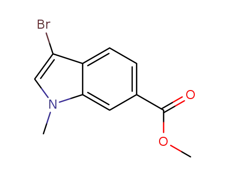 Molecular Structure of 1186663-45-5 (Methyl 3-Bromo-1-methylindole-6-carboxylate)