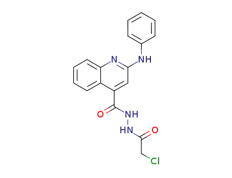 4-Quinolinecarboxylic acid, 2-(phenylamino)-, 2-(chloroacetyl)hydrazide