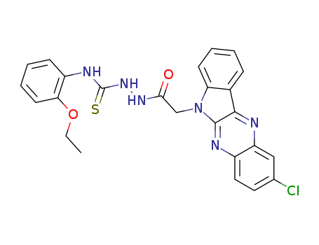 2-CHLORO-6H-INDOLO[2,3-B]QUINOXALINE-6-ACETIC ACID 2-(((4-ETHOXYPHENYL)AMINO)THIOXOMETHYL)HYDRAZIDE