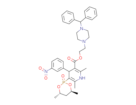 3-Pyridinecarboxylicacid,5-(4,6-dimethyl-2-oxido-1,3,2-dioxaphosphorinan-2-yl)-1,4-dihydro-2,6-dimethyl-4-(3-nitrophenyl)-,2-[4-(diphenylmethyl)-1-piperazinyl]ethyl ester