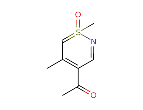 Molecular Structure of 49836-29-5 (Ethanone, 1-(1,5-dimethyl-1-oxido-1l4-1,2-thiazin-4-yl)-)