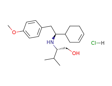 Molecular Structure of 93714-17-1 (1-Butanol,
2-[[1-(3-cyclohexen-1-yl)-2-(4-methoxyphenyl)ethyl]amino]-3-methyl-,
hydrochloride)
