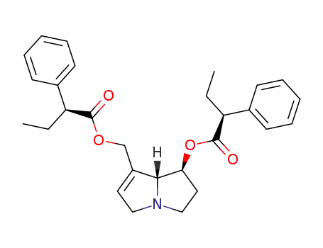 Molecular Structure of 114423-07-3 (7,9-di-O-<(S)-2-phenylbutyryl>heliotridine)
