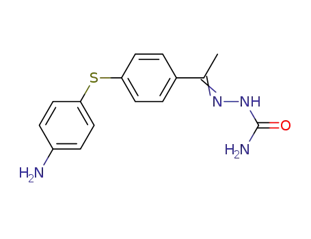 Molecular Structure of 144141-11-7 (Hydrazinecarboxamide, 2-[1-[4-[(4-aminophenyl)thio]phenyl]ethylidene]-)
