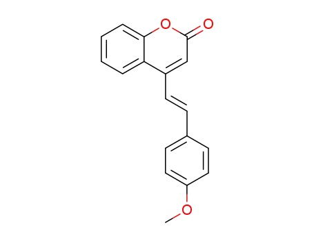 Molecular Structure of 90834-23-4 (2H-1-Benzopyran-2-one, 4-[2-(4-methoxyphenyl)ethenyl]-)