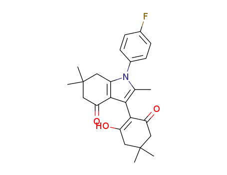 4H-Indol-4-one,
1-(4-fluorophenyl)-1,5,6,7-tetrahydro-3-(2-hydroxy-4,4-dimethyl-6-oxo-1-
cyclohexen-1-yl)-2,6,6-trimethyl-